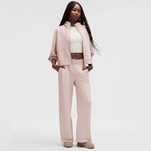 💖LULULEMON Scuba Mid-Rise Wide-Leg Pant-Heathered Mink Berry💕 Size SMALL Like 🆕